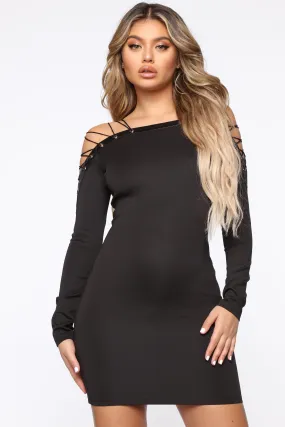 A Little Better Mini Dress - Black