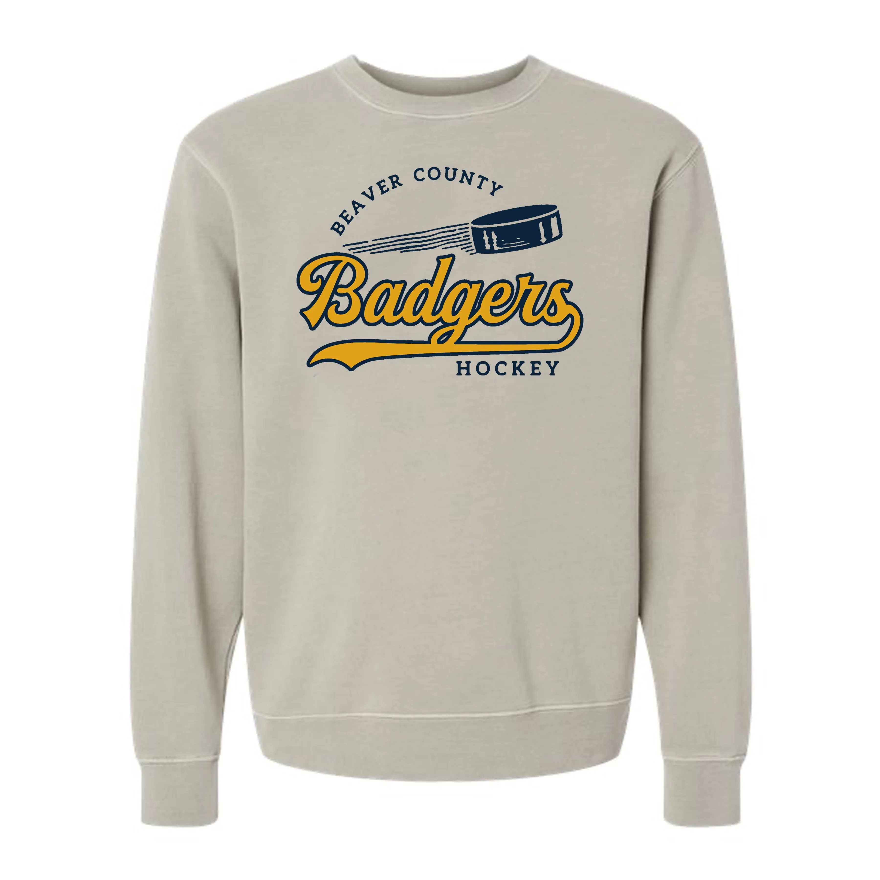 Adult Badgers Hockey Super Soft Vintage Pullover