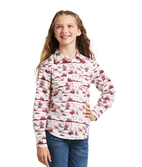 Ariat Girl's REAL Adobe Snap Up Long Sleeve Western Shirt 10039507