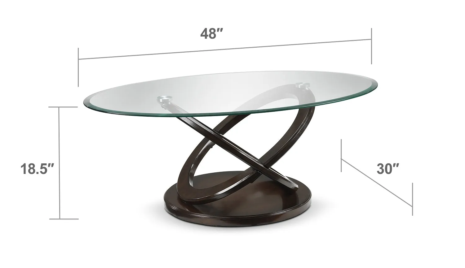 Atomic 48" Coffee Table - Brown Cherry