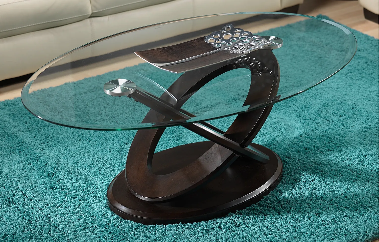 Atomic 48" Coffee Table - Brown Cherry