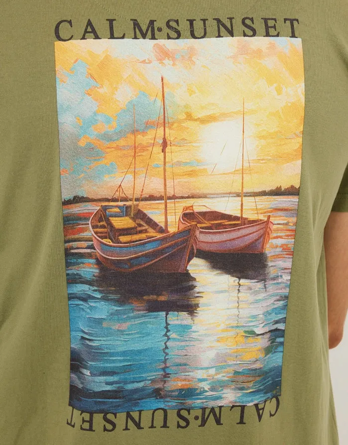 Camiseta Manga Corta Caqui - Tramonto