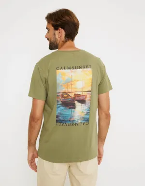 Camiseta Manga Corta Caqui - Tramonto