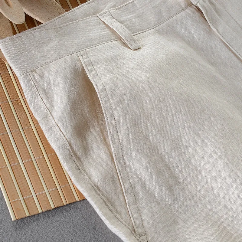 Desert Sunset Casual 100% Linen Mens Pants