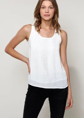 Embellished Accent Sleeveless Top