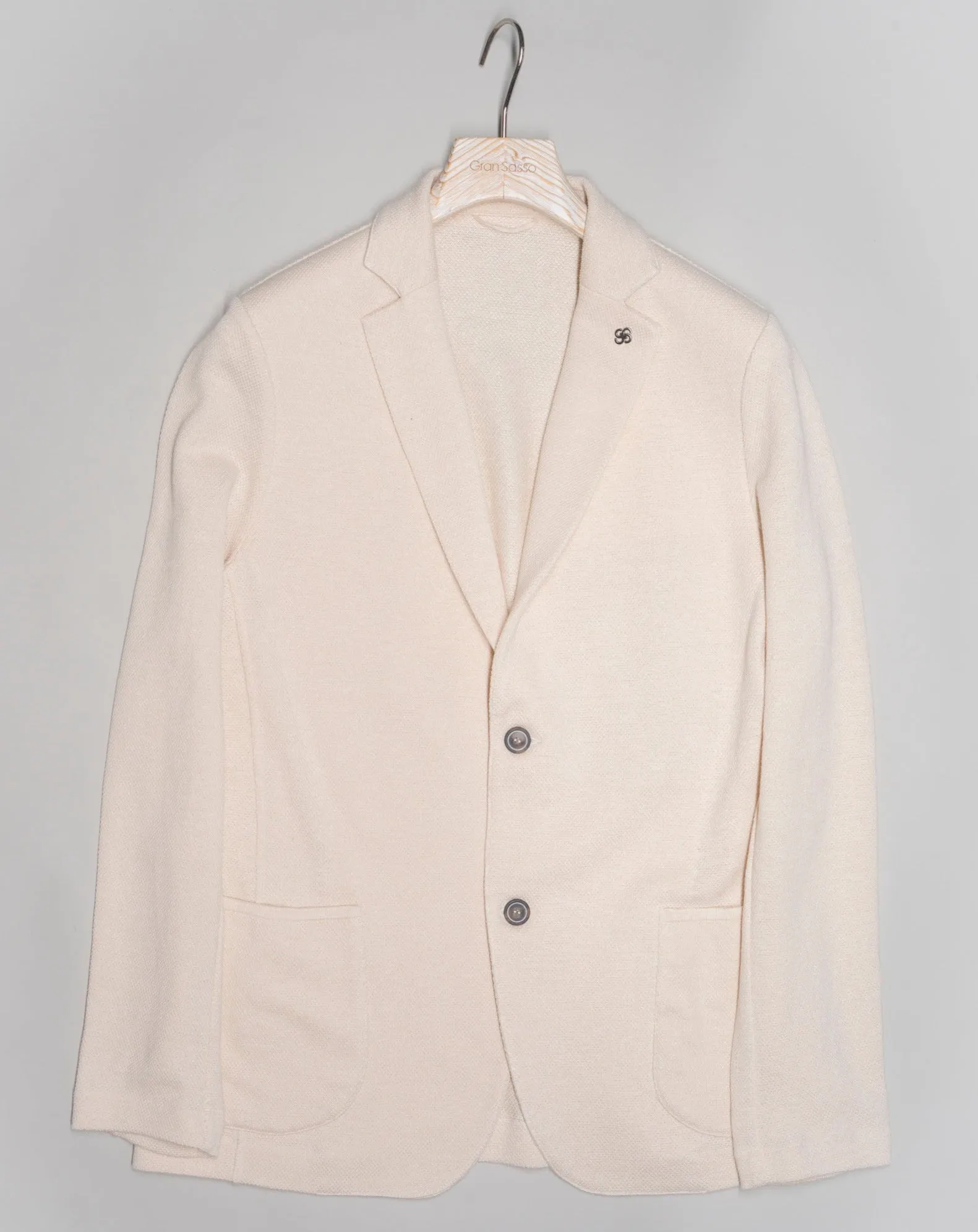 Gran Sasso Linen & Cotton Jersey Jacket / Cream