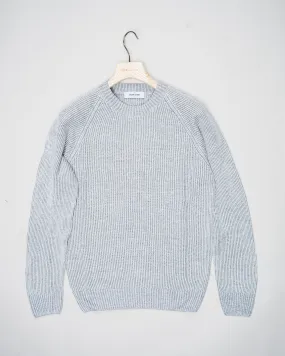 Gran Sasso Ribbed Raglan Knit / Light Grey