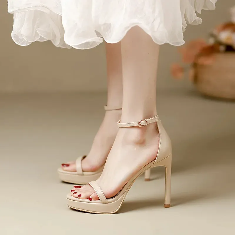 Hnzxzm Sexy Thin Strap High Heels Party Shoes Women Sandals Club Platform High-heeled Wedding New Pumps Tacones Para Mujer 통굽 스니커즈