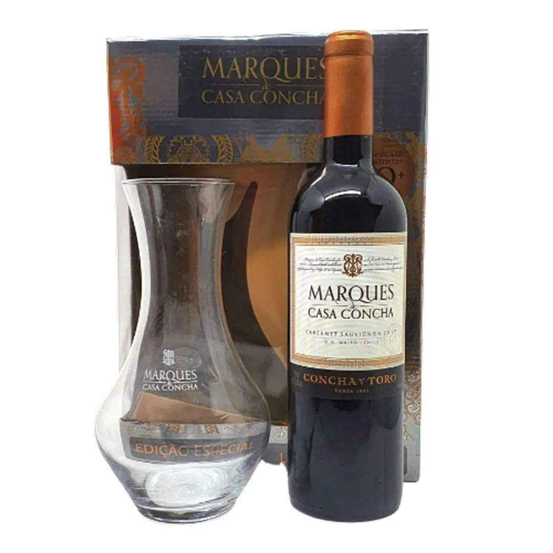 Kit Marquês de Casa Concha Cabernet Sauvignon  Decanter de vidro