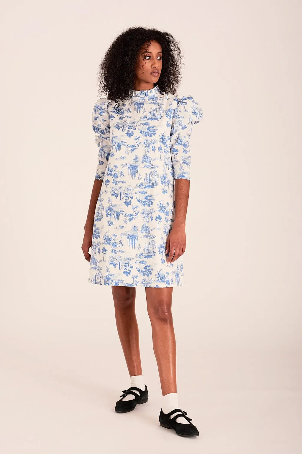 Luella Dress Blue Toile De Jouy