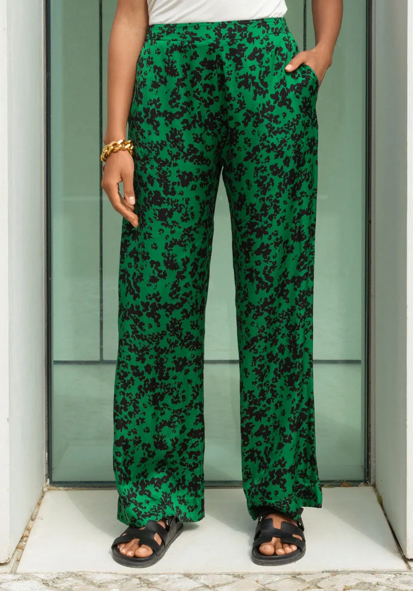 Pantalon MIRAMAR Green Flowers