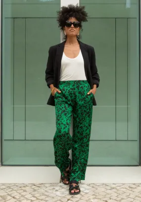 Pantalon MIRAMAR Green Flowers