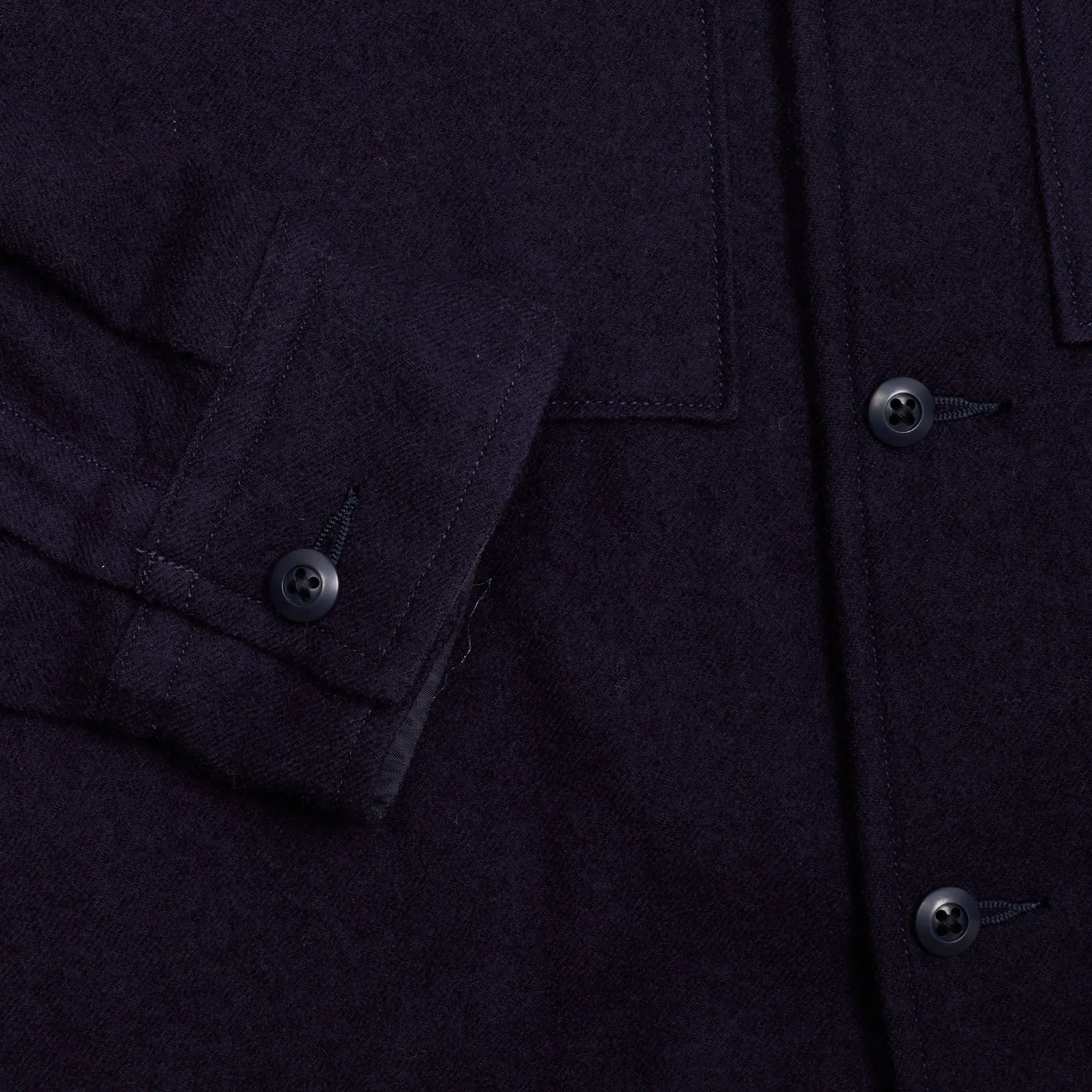 Sage De Cret Navy Wool Viyella Tumbler Style Work Shirt