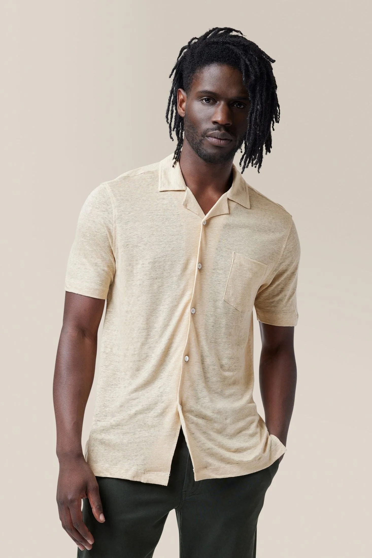 Short Sleeve Camp Shirt | Linen