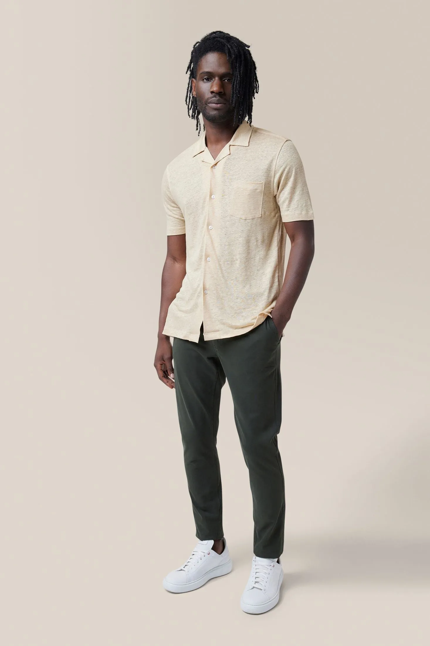 Short Sleeve Camp Shirt | Linen