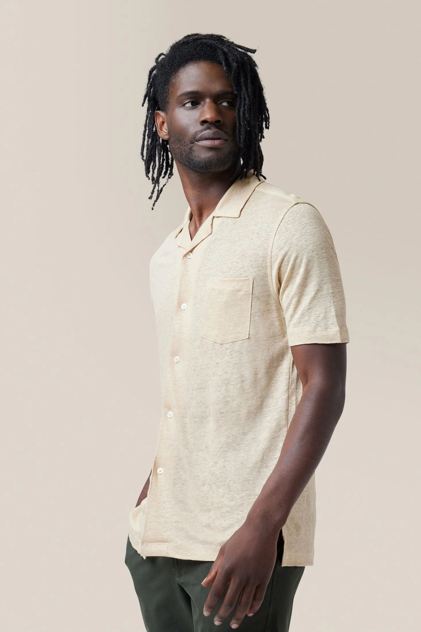 Short Sleeve Camp Shirt | Linen