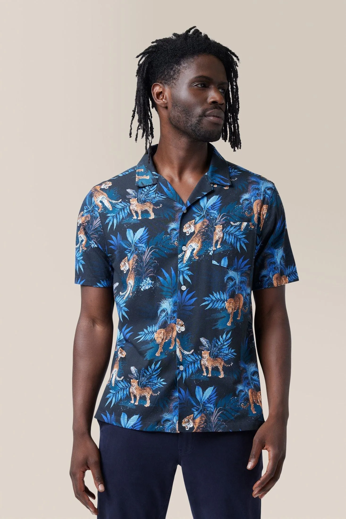 Short Sleeve Camp Shirt | Norfolk Print