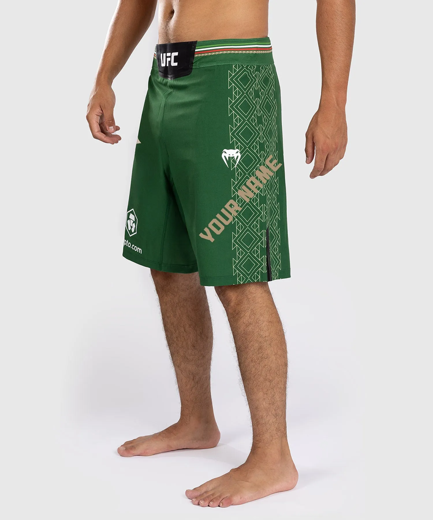 UFC Noche by Venum Personalized Authentic Fight Night Men's Fight Short - Green