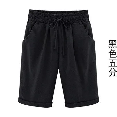 Yeknu Shorts Women's Shorts Summer Casual Drawstring Elastic Short Trousers bermuda Shorts For Women Plus Size Women's Clothing