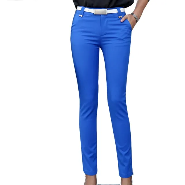 Yeknu Women Pencil Pants Autumn High Waist Ladies Office Trousers Casual Female Slim Bodycon Pants Elastic Pantalones Mujer